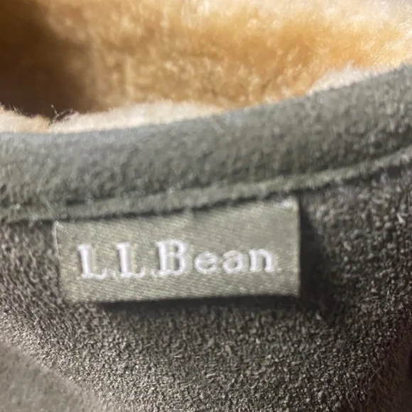 L.L. Bean Suede Moccasin Slippers in Olive - Picture 6 of 13